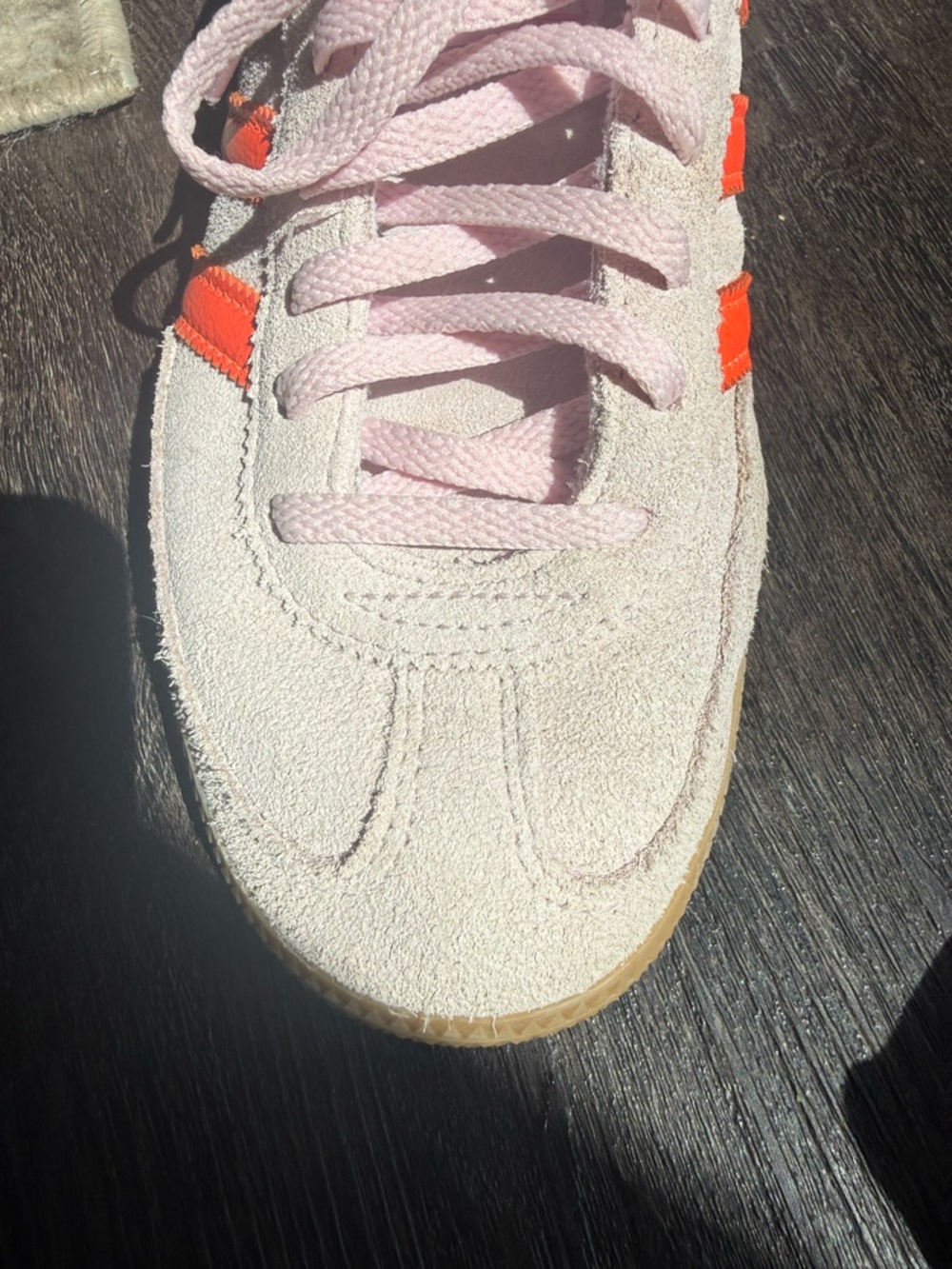 Adidas Spezial Handball Shoes Size 7 Suede Sneakers Pink with Orange Stripes - Picture 11 of 12